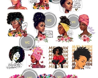 I Am Sticker Pack - Black Girl Stickers - Handmade African American ...