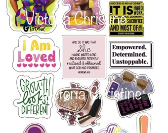 The Road Less Traveled - Black Girl Decals - Handmade Planner Stickers - African American Women Stickers