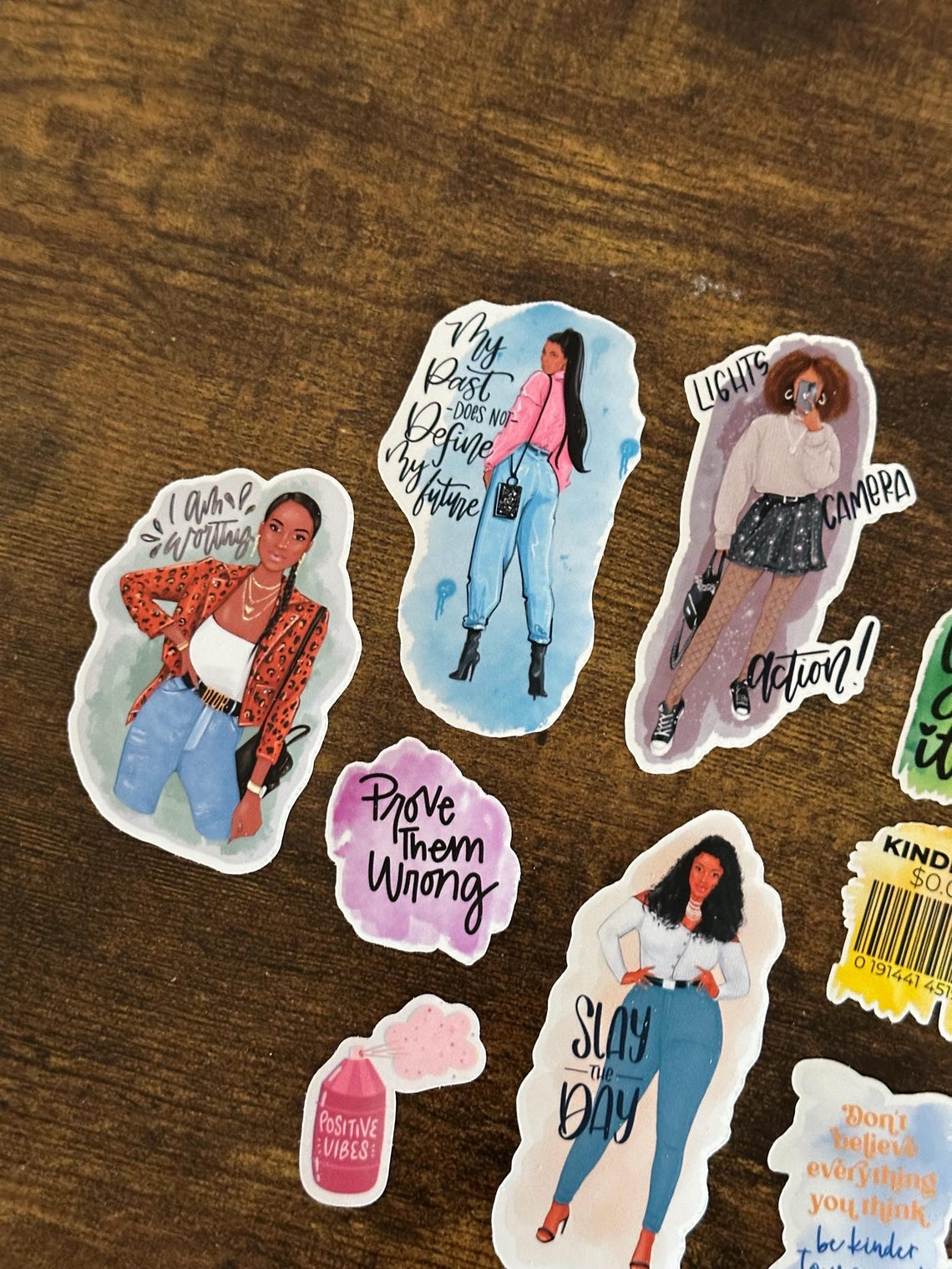 Watercolor Baddies - Black Girl Stickers - Handmade Stickers - Black ...