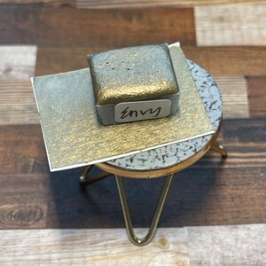 Envy - Gold Handmade Watercolor Pan - Metallic Watercolor Paint - Handmade Watercolor