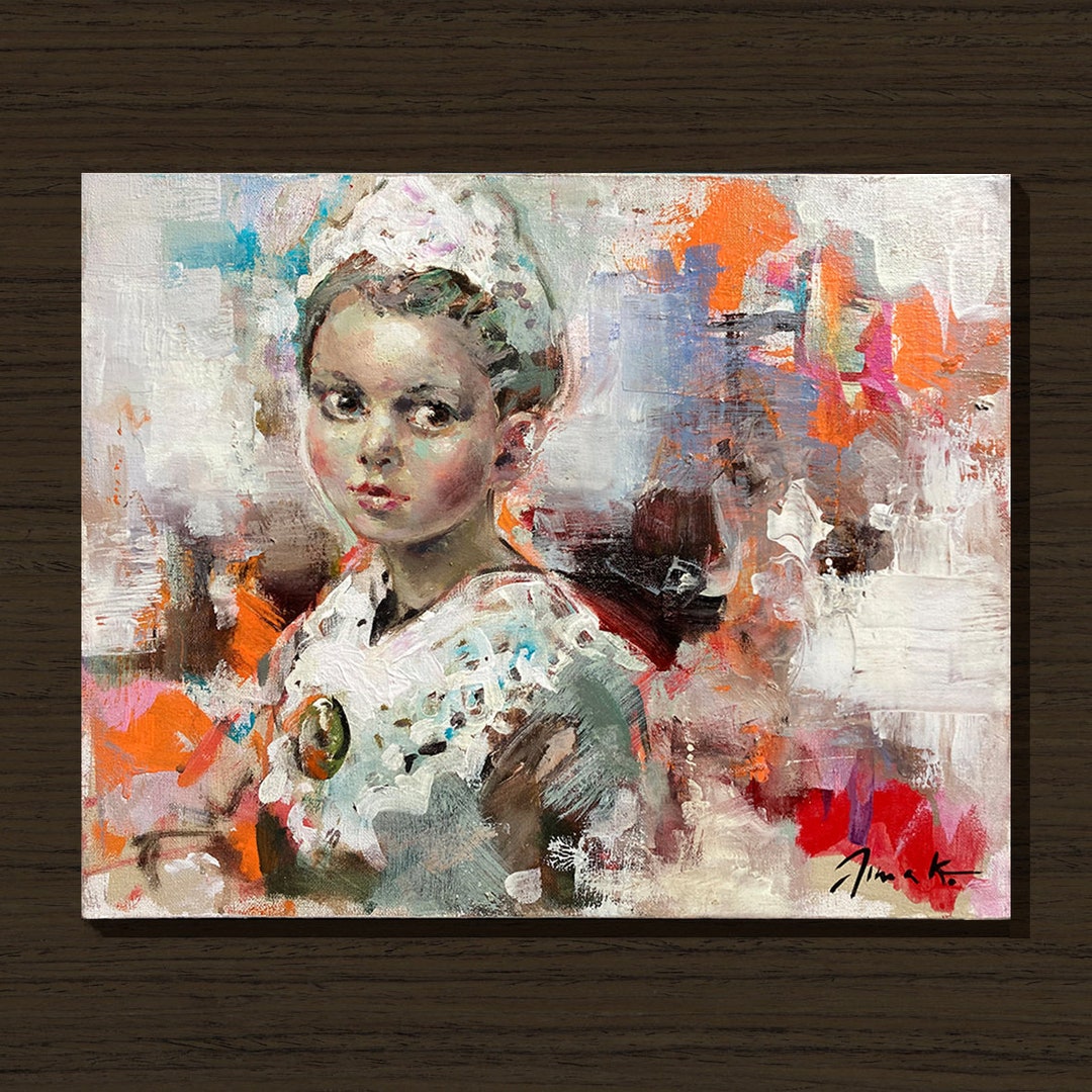 PORTRAIT of LITTLE GIRL in Original Oil Painting on Etsy