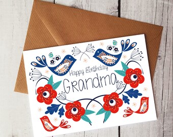 happy birthday grandma grandma birthday card grandma etsy