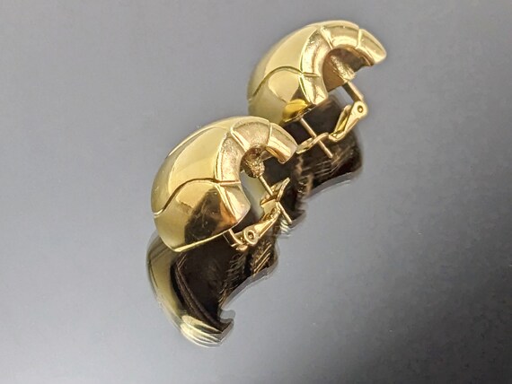 Vintage 1980s Gold Tone Stylized Givenchy Pierced… - image 5