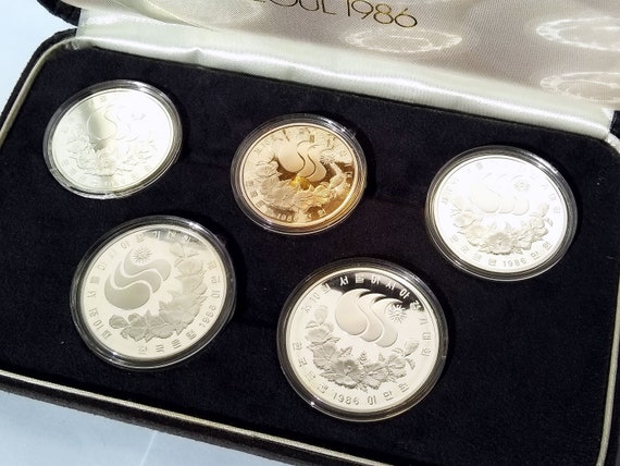 Rare Vintage 1986 Commemorative 10th Asian Games Korean 5