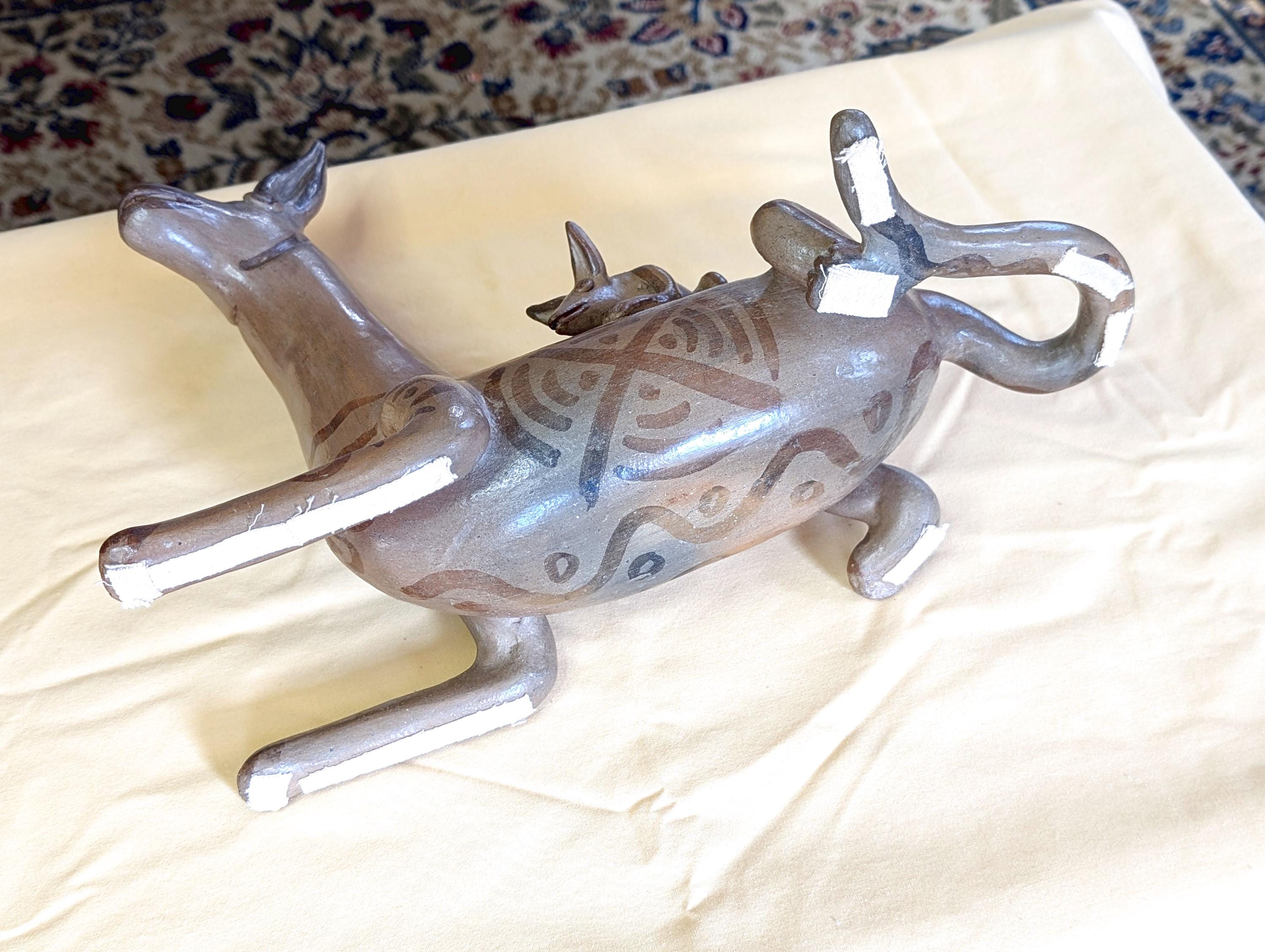 Vintage 1960's Heron Martinez Mendoza Pottery Sculpture: Mexican
