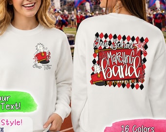 Camiseta personalizada para banda de música / Camiseta personalizada para banda, Camiseta Bella+Canvas, Sudadera con capucha personalizada, Regalo para animar a la escuela, Camiseta para mamás de banda