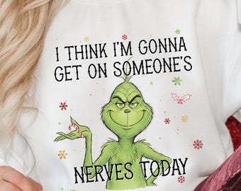Funny Grinchy Sweatshirt, Grinch Christmas Sweater, Funny Christmas Shirt, Cute Christmas Party Shirt, Cute Holiday Hoodie