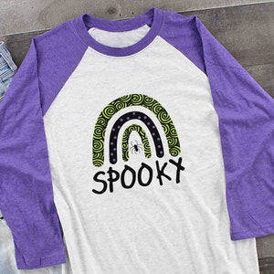 Halloween Spooky Shirt, Cute Halloween Shirt, Girls Halloween Tee, Kids Halloween Tee, Halloween Shirt for Her,Family Matching Shirts,Raglan