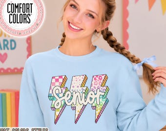 Senior Shirt, Comfort Colors Tee, Class of 2027 Shirt, Retro Senior Sweatshirt, Senior Hoodie, Graduation Gift