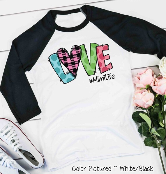 Woman Mom Love Mimi Life Mimilife Heart Floral Gift T-Shirt Woman Mom Love Mimi Life Mimilife Heart Floral Gift T-Shirt