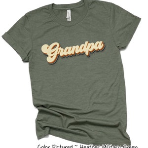 Custom Retro Grandpa Shirt, Personalized Grandpa Shirt ,Father&#39;s Day Gift for Grandpa, Fathers Day Shirt, New Grandpa, Birthday Gift For Him