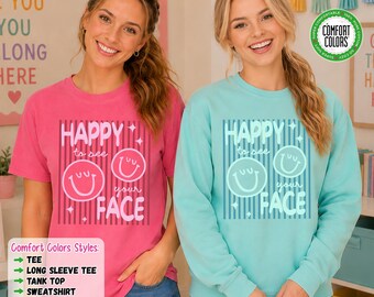 Teacher Shirt, Retro Happy to See Your Face Tee, Back to School Teacher Sweatshirt, Groovy Teacher Hoodie, Classroom Gift