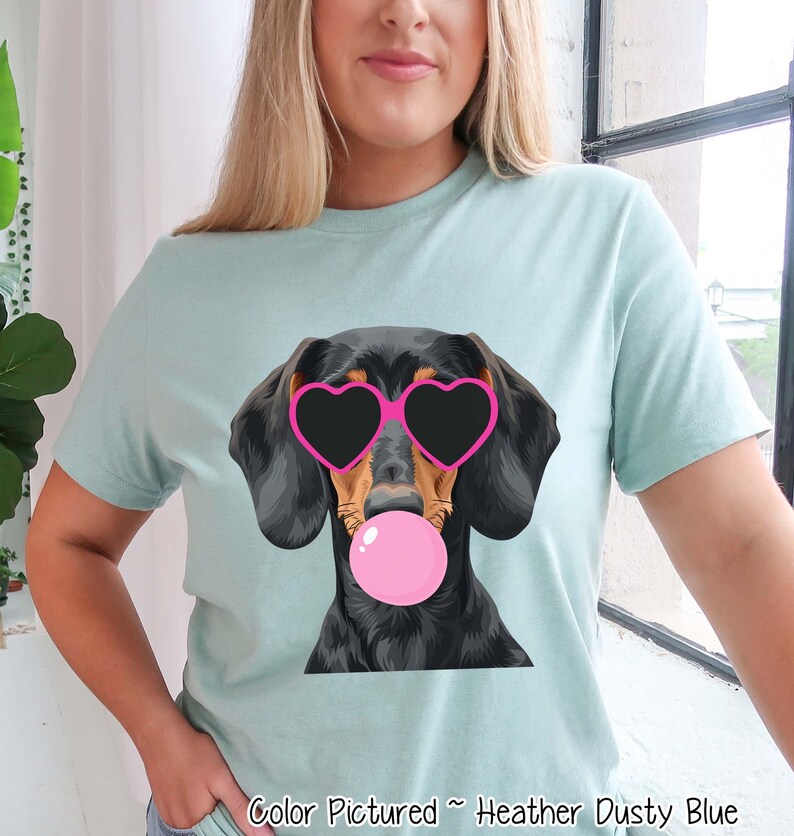 Preppy sweatshirt met bellenblaas teckel, trui teckel moeder, cadeau teckel minnaar, shirt Wiener hond moeder, hoodie Doxie Mama, grappige teckel afbeelding 3