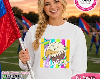 Camiseta con la mascota del águila / Camiseta con el espíritu del águila / Sudadera del águila / Sudadera con capucha del águila / Camiseta con el espíritu escolar / Ropa de equipo