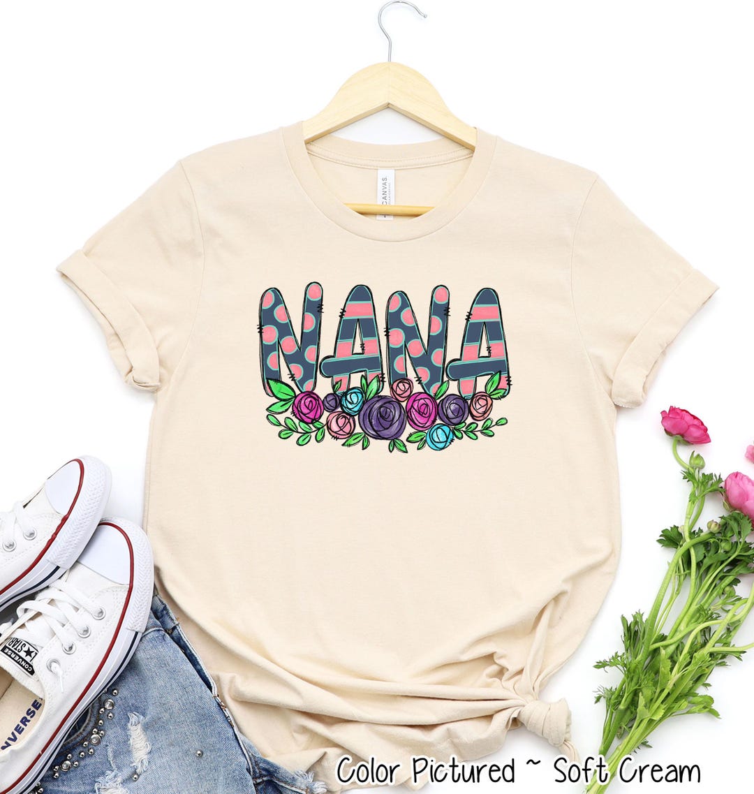 Nana Shirt: Stripe Dot Doodle - Cute Tee, Sweatshirt or Hoodie - Etsy