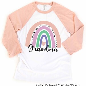 Grandma Rainbow Shirt, Custom Grandma Shirt, Gift For Grandma, Mothers Day Gift For Her, New Grandma Gift,Future Grandma Gift,Raglan Tee