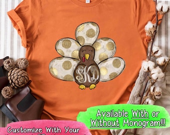 White Gold Turkey Thanksgiving Shirt: Personalized Cute Fall Tee, Long Sleeve, Sweatshirt, Hoodie