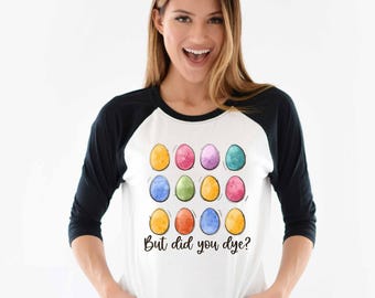 Camiseta familiar de Pascua: Diseño de huevo en acuarela (camiseta raglán)