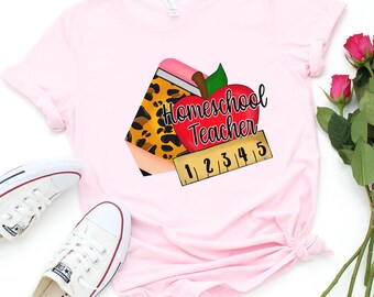 Camiseta para maestra de educación en casa, mamá que educa en casa, camiseta de 100 días, grupo de educación en casa, camiseta del primer día de clases, camiseta de regreso a clases, maestra de educación en casa