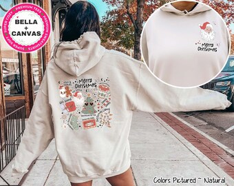 Felpa natalizia retrò, maglione natalizio alla moda, maglietta natalizia carina, felpa per feste di Natale, felpa divertente per le vacanze