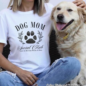 Dog Mom Sweatshirt Dog Mom Life Shirt for Dog Lovers Gift for Her Fur Mama Social Club Shirt Mothers Day Gift for New Dog Mom Gift