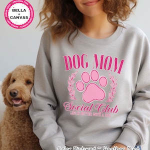 Coquette Dog Mom Sweatshirt Dog Mom Life Shirt for Dog Lovers Gift for Her Fur Mama Social Club Shirt Mothers Day Gift for New Dog Mom Gift