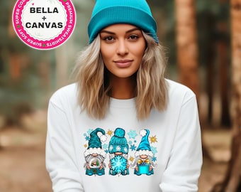 Christmas Gnomes Sweatshirt, Gnomes Winter Sweater, Cute Christmas Shirt,Gnome Funny Shirt,Holiday Gnome Tee,Bella Canvas,Gnome Lover Hoodie