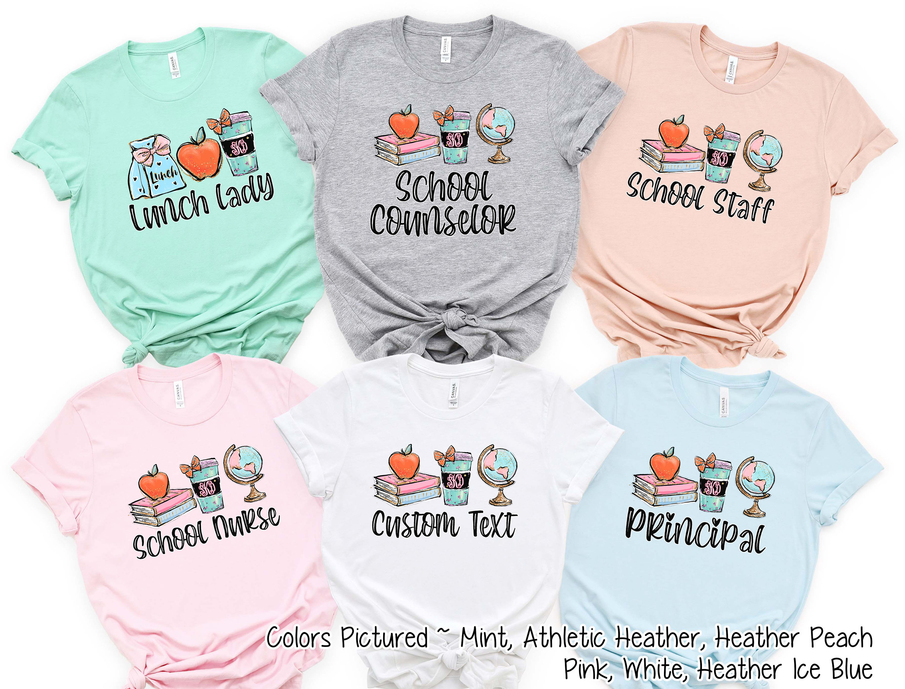 T-shirt Personnalisé Prénom Style Lunch Lady - Impression 3D, Taille US, Fabriqué Aux USA, Neuf