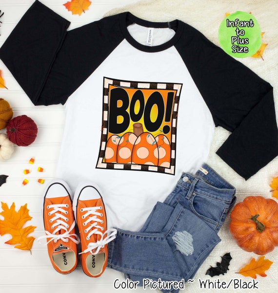 Boys Halloween Long Sleeve Pumpkin Graphic Tee