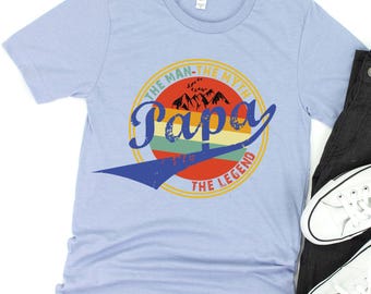 Aangepast papa-shirt, The Man The Myth The Legend, Vaderdagcadeau voor papa, vaderdagshirt, nieuw cadeau papa, verjaardagscadeau voor hem