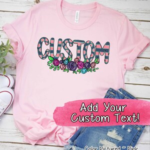 Stripe Dot Doodle Custom Text Shirt, Custom Mom Shirt, Cute T Shirt, Gift For Mom, Mothers Day Gift For Her, New Mom Gift, Christmas Gift