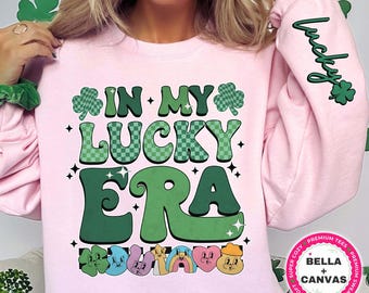 Suéter para el Día de San Patricio de la colección "In My Lucky Era", camiseta retro para el Día de San Patricio, sudadera con capucha para el Día de San Patricio de la suerte, regalo para el Día de San Patricio, camiseta de Lucky Charms.