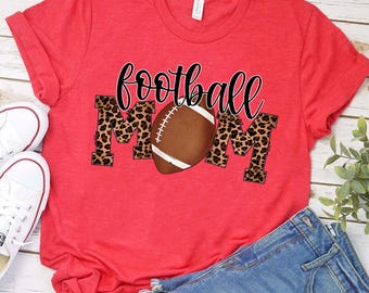 Leopard Fußball Mama Shirt, süßes Fußball Mama Shirt, Fußballspieltag Shirt, Sport Mama T-Shirt, Fußball Mama Shirt, Mama Fußball Saison T-Shirt