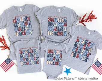 4th of July Family Shirts, Matching 4th of July Shirts, 4th of July Family Matching Tees, Patriotic Family Shirt, Independence Day Shirt