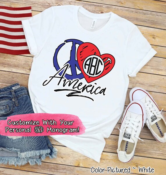 American flag monogram shirt discount