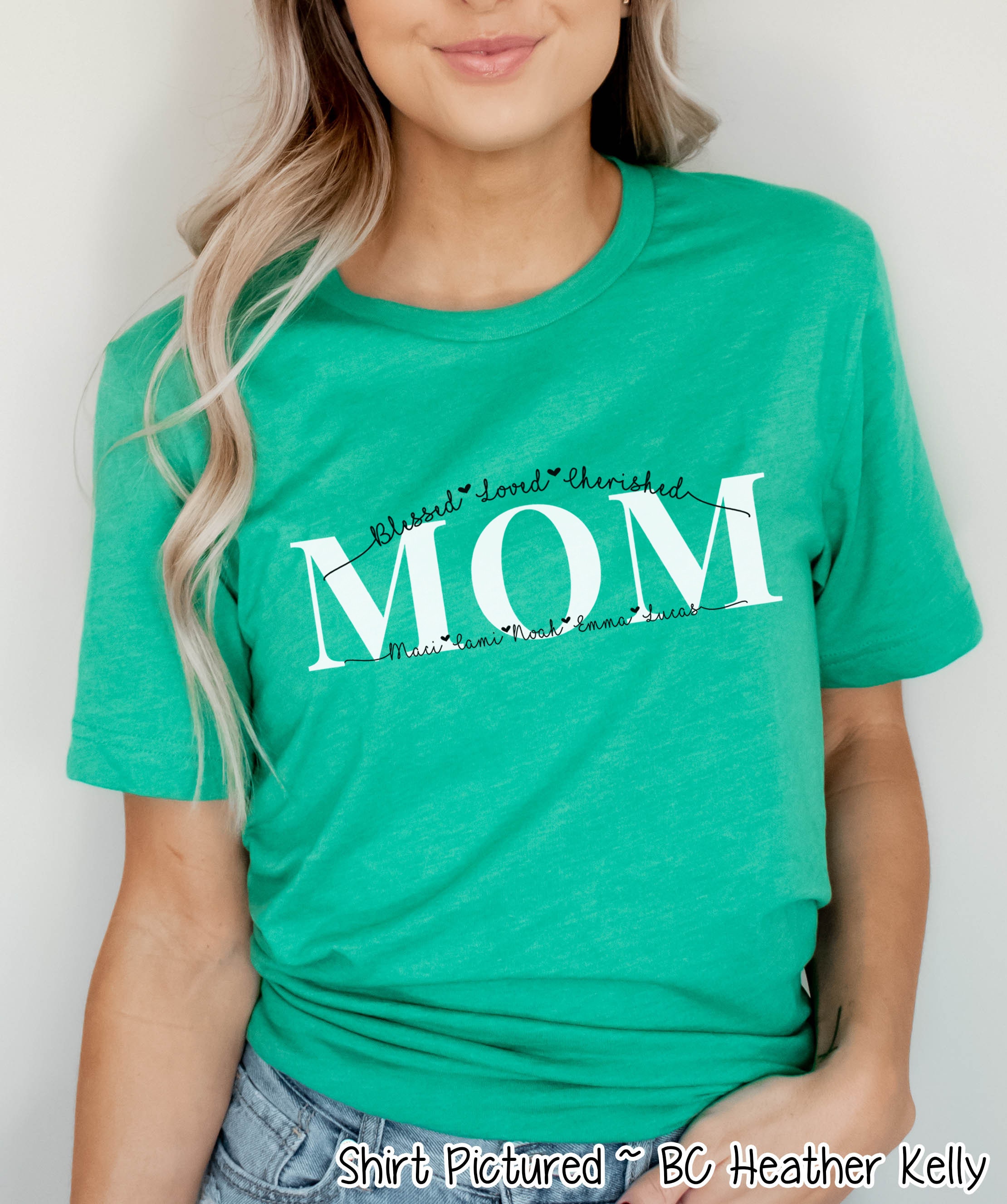 Custom Mom Shirt Kids Names Shirt Mothers Day Gift For Her Etsy