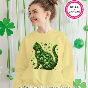 St Patricks Day Cats Sweatshirt, Funny Irish Cats Shirt, Patricks Day Shirt, Cat with Shamrocks Hoodie, St Patty&#39;s Day, Gift For Cat Lover