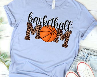 Leopard Basketball Mom Shirt, Mom Basketball Tee, Cute Basketball Shirt, Mama Basketball Season, Sports Mom Tee, Basketball Game Day Shirt