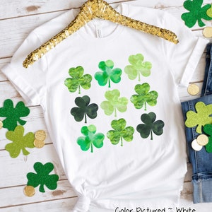 Watercolor Clover St Patrick&#39;s Day Shirt, Shamrock Shirt, Saint Patricks Day Shirt, St Paddys Day Shirt,Saint Patricks Family Matching Shirt