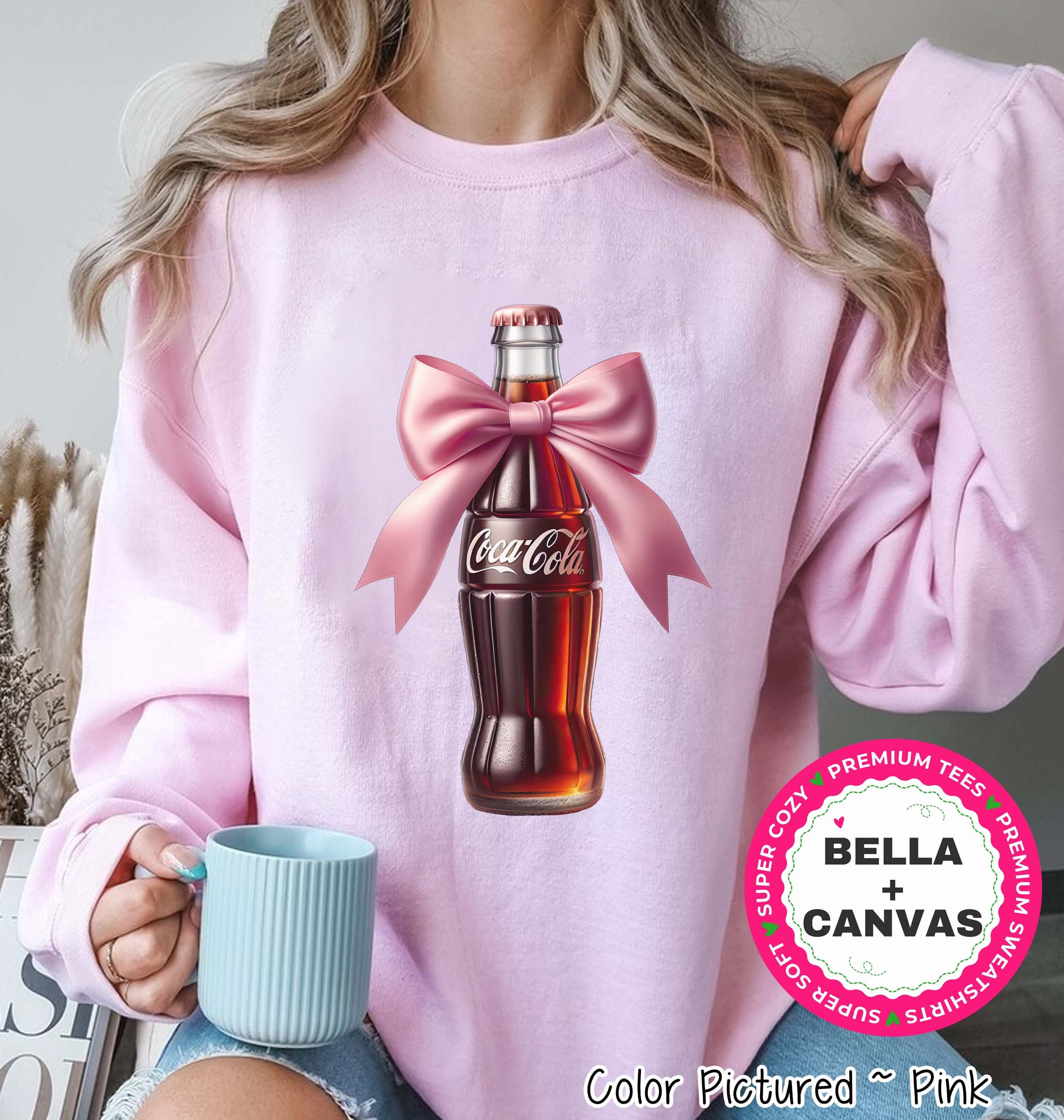 Pink coke sweatshirt hotsell
