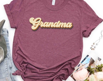 Retro Grandma Shirt, Custom Grandma Shirt, Gift for Grandma, Mothers Day Gift, Grandma Life TShirt, Blessed Grandma Shirt, Christmas Gift