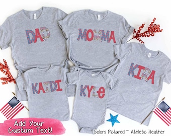 4th of July Family Shirts, Matching 4th of July Shirts, 4th of July Family Matching Tees, Patriotic Family Shirt, Independence Day Shirt