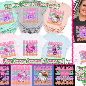 Preppy Star Eyes Favorite Team Tshirt, Team Mascot Shirt, School Team Tee, Favorite Team Shirt, School logo shirt, Custom Sweatshirt