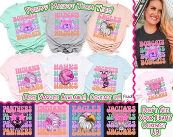 Preppy Star Eyes Favorite Team Tshirt, Team Mascot Shirt, School Team Tee, Favorite Team Shirt, School logo shirt, Custom Sweatshirt
