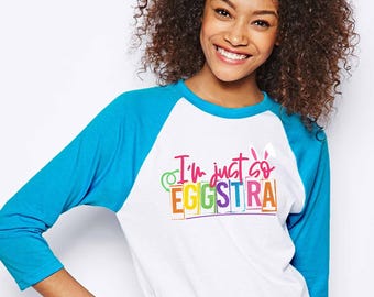 Camiseta de Pascua: Divertido diseño Eggstra - Camiseta raglán a juego para toda la familia