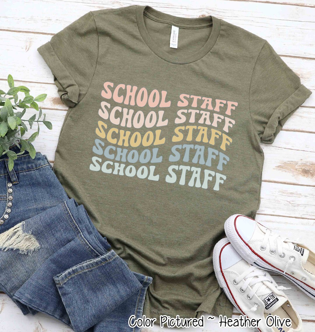Retro Wave School Staff Shirt, Teacher Team Shirts, Gifts for Teachers