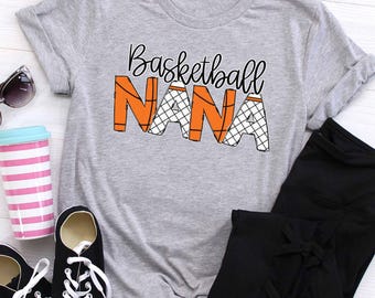 Camiseta de baloncesto para abuela, camiseta de baloncesto con lindo dibujo de abuela, sudadera para el día del partido, sudadera con capucha de baloncesto para abuela, ropa de baloncesto para abuela S1