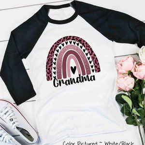 Grandma Rainbow Shirt, Custom Grandma Shirt, Gift For Grandma, Mothers Day Gift For Her, New Grandma Gift,Future Grandma Gift,Raglan Tee