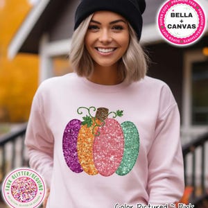 Sudadera de calabaza de otoño: Camiseta, sudadera con capucha y jersey adorables con lentejuelas sintéticas para el Día de Acción de Gracias.