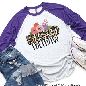 Blessed Memaw Shirt, Custom Monogram Memaw Shirt, Gift for Memaw, Gift for Her, Mothers Day Gift, Memaw Life TShirt, Cute Shirt,Raglan Tee